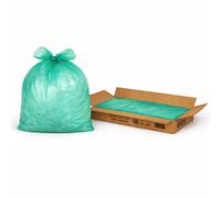 Eco Bag 200 Green Refuse Bags 18 Micron Medium Duty Bin Bags 10Kg Strong Recycled