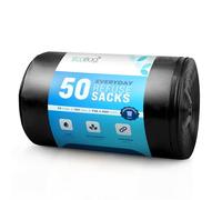 Eco Bag 50 Pack Heavy Duty Refuse Sacks, 100litre, 736mm x 990mm, Black