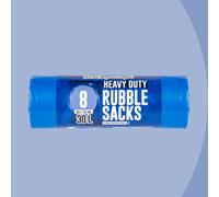 Eco Bag 8 Heavy Duty Rubble Sacks 30L Super Strong Bags In Blue