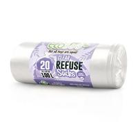 Eco Bag Ecobag 20 Pack Heavy Duty Refuse Sacks, 100L Recyclable, Leak Resistant & Durable 232