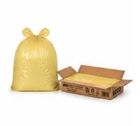 Eco Bag Medium Duty Yellow Refuse Sacks 200 Pack 18 Micron Yellow Bin Bags 10Kg Strong Recycled Material Eco Friendly Waste Bags