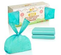ECO Bambi Baby ™ 100% Biodegradable and Compostable 300 Nappy bags| Antibacterial Diaper Disposal Sacks in Kraft Box | Essentials for Newborn Babies and Young Children