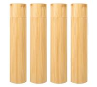 Eco Bamboo Scattering Urn - Biodegradable Scattering Tube for Ashes - Small Adult Cremation Urn, Eco Friendly Biodegradable Urns for Human & Pet Ashes (Set of 4)