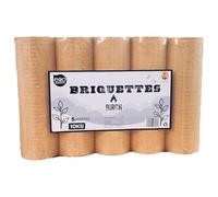 Eco Barn Birch Heat Logs (1 x 10kg Packs) Compressed Log Briquettes for Wood Burners, Stoves, Pizza Ovens or as Night Briquettes. 100% - Genuine Eco Barn Firewood Logs.