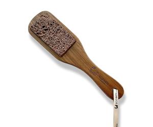 Eco Bath Londo Walnut Wood Pumice Foot File - Luxury Double Sided Pumice Stone Pedicure Tool for Feet, Natural Exfoliating Foot Scrubber, Dead Hard Skin and Callus Removal