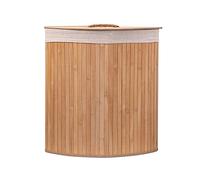 Eco Bath London Bamboo Laundry Basket with Lid - 55 Litres, Rectangular Style, Laundry Hamper with Removable Washable Lining