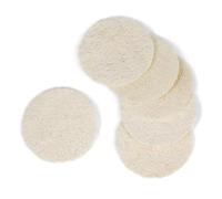 Eco Bath London Natural Loofah Face Exfoliating Scrubber Pads - Facial Pad Scrubber, 6 Pack - Face Exfoliator Pad, Facial Scrubber, Exfoliating Face Sponge for Smooth and Radiant Skin