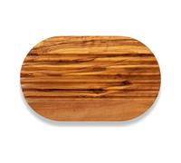 Eco Bath London Olive Wood Ridged Soap Dish - Natural Wooden Soap Dish Holder for Bathroom, Eco-Friendly Bar Soap Holder
