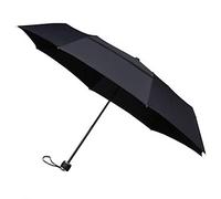 ECO Black Vented Compact Umbrella, Made from Recycled Materials, Environmentally Friendly, Lightweight (Black)