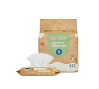 ECO BOOM Biodegradable Bamboo Viscose Wet Wipes, 240 Wipes (Pack of 60 x 4)