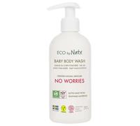 Naty Baby Body Wash 240ml - Natural Origin, Tear Free, Fragrance Free, SLS/SLES free, Dermatologically Tested, Vegan, COSMOS Natural Certified, For Sensitive Skin, Recycled Pump Bottle