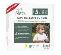 Eco by Naty Baby Nappies - 100% Plant-Based Materials on Skin, Soft, for Sensitive Skin & Super Absorbent (Size 5, 132 Count)