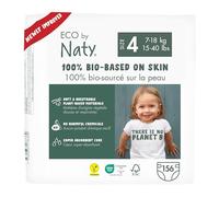 Eco by Naty Baby Nappies - 100% Plant-Based Materials on Skin, Soft, for Sensitive Skin & Super Absorbent (Size 4, 156 Count)