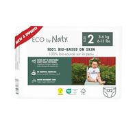 Eco by Naty Baby Nappies Newborn - 100% Plant-Based Materials on Skin, Soft, for Sensitive Skin & Super Absorbent (Size 2, 132 Count)