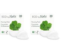 Eco by Naty Nursing Pads - Nipple Pads for Breastfeeding Mothers, Perfect for Pregnancy and Postpartum, Compostable and Plant-Based Materials (30 Count) (Pack of 2)