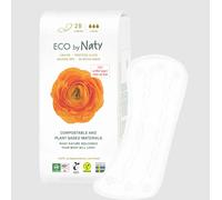Naty Panty Liners Large Wrapped | 100% Certified Organic Cotton top Sheet| Certified Skin-Safe | Unscented, 0% Conventional Plastic | Comfortable & Breathable | 28 Liners