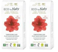 Eco by Naty Panty Liners Normal for Women - for Daily use, Thin Discreet and with Organic Cotton to Keep You Fresh (64 Count)