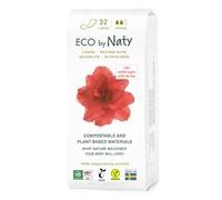 Eco by Naty Panty Liners Normal for Women - for daily use, Thin Discreet and with Organic Cotton to keep you fresh (32 Count)