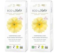 Eco by Naty Sanitary Pads Normal - Plantbased and Absorbent for Women, Organic Cotton Menstrual Product, Better for Feminine Health (14 Count)