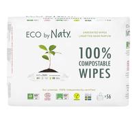 Eco by Naty Unscented Baby Wipes - 100% Compostable and Plant-Based Wipes, Good for Babies and Newborn Sensitive Skin (168 Count - 3 packs of 56)