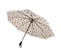 ECO CHIC Automatic Umbrella Windproof Strong Compact Folding Travel Umbrella (Beloved Cats Beige)