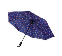 ECO CHIC Automatic Umbrella Windproof Strong Compact Folding Travel Umbrella (Foxes Navy)