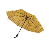 ECO CHIC Automatic Umbrella Windproof Strong Compact Folding Travel Umbrella (Monkeys Mustard)