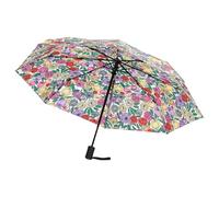 ECO CHIC Automatic Umbrella Windproof Strong Compact Folding Travel Umbrella (Peonies Beige)