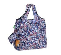 ECO CHIC Foldable Reusable Large Recycled Grocery Bags Lightweight Shopping Tote Bags with Storage Pouch (Paisley)