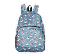 ECO CHIC Lightweight Foldable Water Resistant Backpack Rucksack Folds into Pouch for Storage (Robins Teal)