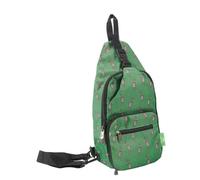 Eco Chic Lightweight Foldable Crossbody Bag Recycled Plastic Shoulder Backpack Folds Into Pouch for Storage (Deer Green)