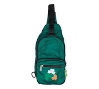 ECO CHIC Lightweight Foldable Crossbody Bag Recycled Plastic Shoulder Backpack Folds Into Pouch for Storage (Tourist Collection Ireland)