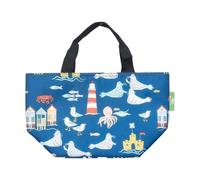 ECO CHIC Lightweight Foldable Insulated Lunch Bag Water Resistant Cooler Bag (Seaside Navy)