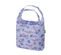 ECO CHIC Lightweight Foldable Reusable Shopping Bag Water Resistant Tote Bag (Blue Tits Lilac)