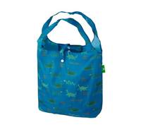 ECO CHIC Lightweight Foldable Reusable Shopping Bag Water Resistant Tote Bag (Nessie Blue)