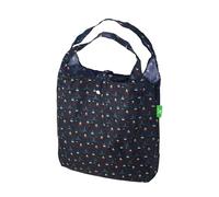 ECO CHIC Lightweight Foldable Reusable Shopping Bag Water Resistant Tote Bag (Yachts Navy)
