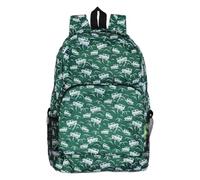 ECO CHIC Lightweight Foldable Water Resistant Backpack Rucksack Folds into Pouch for Storage (4x4 Green)