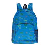 Eco Chic Lightweight Foldable Water Resistant Backpack Rucksack Folds into Pouch for Storage (Nessie Blue)