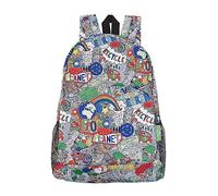 ECO CHIC Lightweight Foldable Water Resistant Backpack Rucksack Folds into Pouch for Storage (Save the Planet)