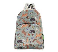 ECO CHIC Lightweight Foldable Water Resistant Backpack Rucksack Folds into Pouch for Storage (Woodland Olive)