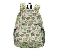 ECO CHIC Lightweight Foldable Water Resistant Mini Backpack Folds Into Pouch for Storage (Cute Sheep Green)