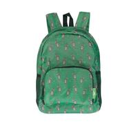 ECO CHIC Lightweight Foldable Water Resistant Mini Backpack Folds Into Pouch for Storage (Deer Green)