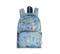 Eco Chic Lightweight Foldable Water Resistant Mini Backpack Folds Into Pouch for Storage (RSPB Birds Blue)
