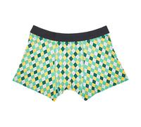 ECO CHIC Men's Bamboo Boxers Breathable Hot and Cold Weather Underwear (Argyle Green, L)