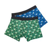 ECO CHIC Men's Bamboo Boxers Breathable Hot and Cold Weather Underwear (Labradors Set of 2, L)