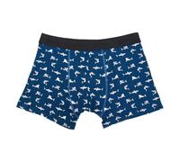 ECO CHIC Men's Bamboo Boxers Breathable Hot and Cold Weather Underwear (Sharks Blue, XL)