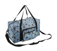 Eco Chic Recycled Cabin Holdall Bag, 40x20x25 for Ryanair Underseat Carry-On Luggage, Lightweight Foldable Water-Resistant Travel Duffle (Bumble Bees Blue)