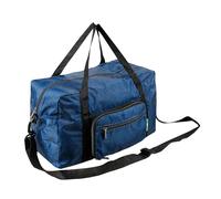 Eco Chic Recycled Cabin Holdall Bag, Lightweight Foldable Carry-On Luggage Water-Resistant Underseat Travel Duffle (Solid Navy)