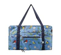 Eco Chic Recycled Cabin Holdall Bag, Lightweight Foldable Carry-On Luggage Water-Resistant Underseat Travel Duffle (RSPB Birds Blue)