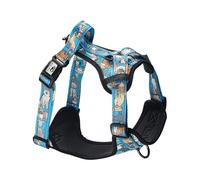 Eco Chic Recycled Comfort Pet Harness Adjustable No-Pull Reflective Padded Dog Vest Harness (Dogs Blue Small)